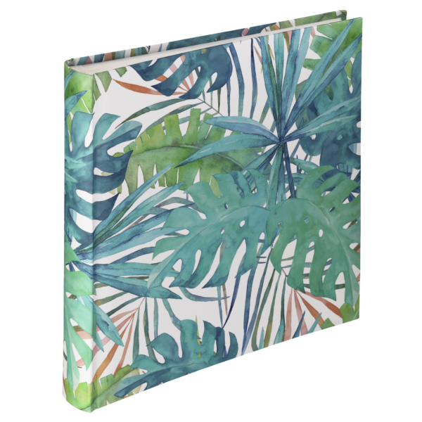 Album wklejany 30 x 30 cm Liście dżungli Niebiesko-Zielony