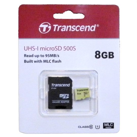 Karta Transcend UHS-I microSD 500S 8GB 95MB/s