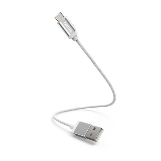 Kabel Ładujący/Data, USB Type-C 0,2 M Biały