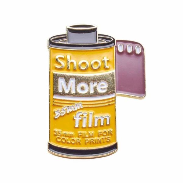 Przypinka SHOOT MORE 35mm FILM PIN