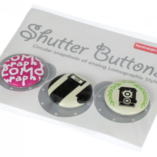 Przypinki Lomography zestaw 3 przypinek Shutter Buttons