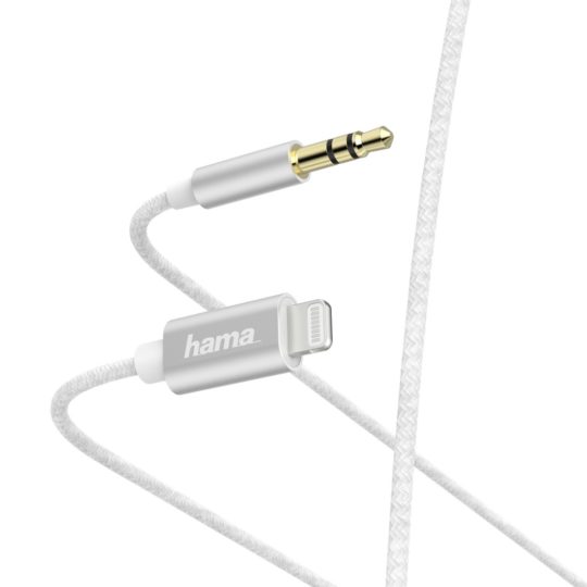 Kabel Hama Audio Lightning jack 3,5 mm 1m biały