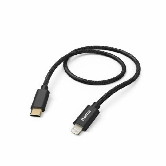 Kabel Hama USB typ C - Apple Lightning 1.5m czarny